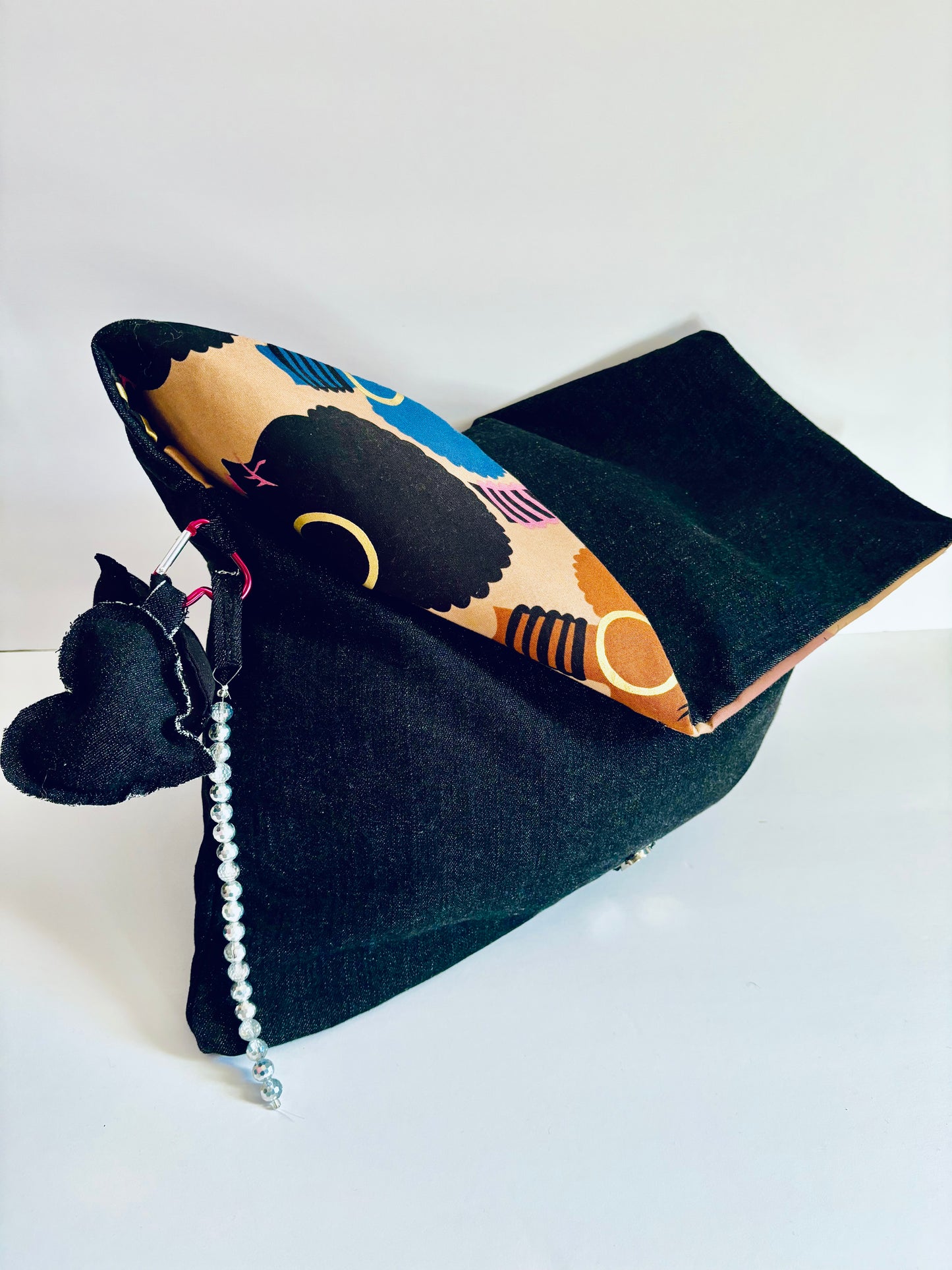 Everyday BLACK Denim Jumbo Clutch Bag