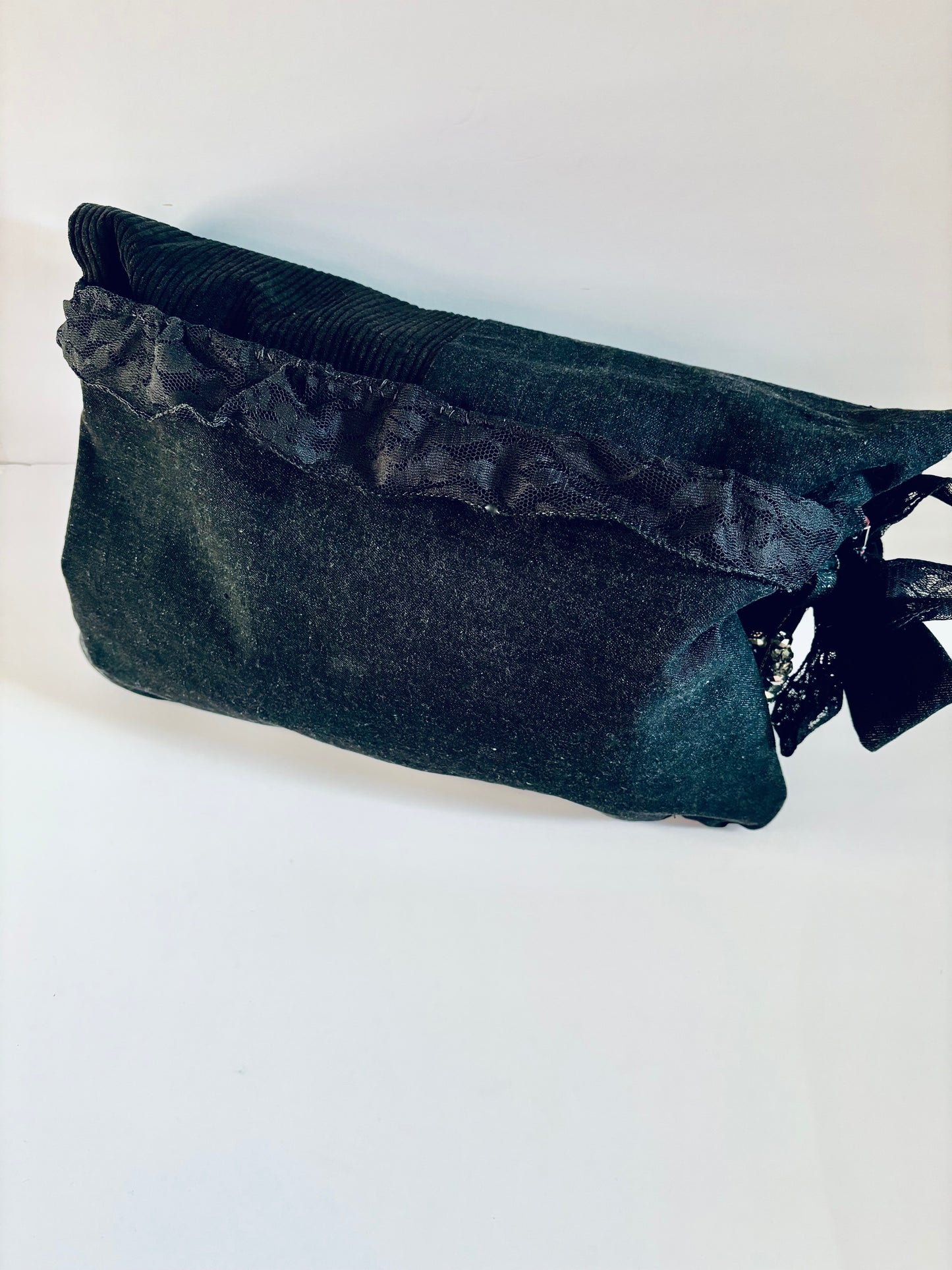 Everyday BLACK Denim Jumbo Clutch Bag