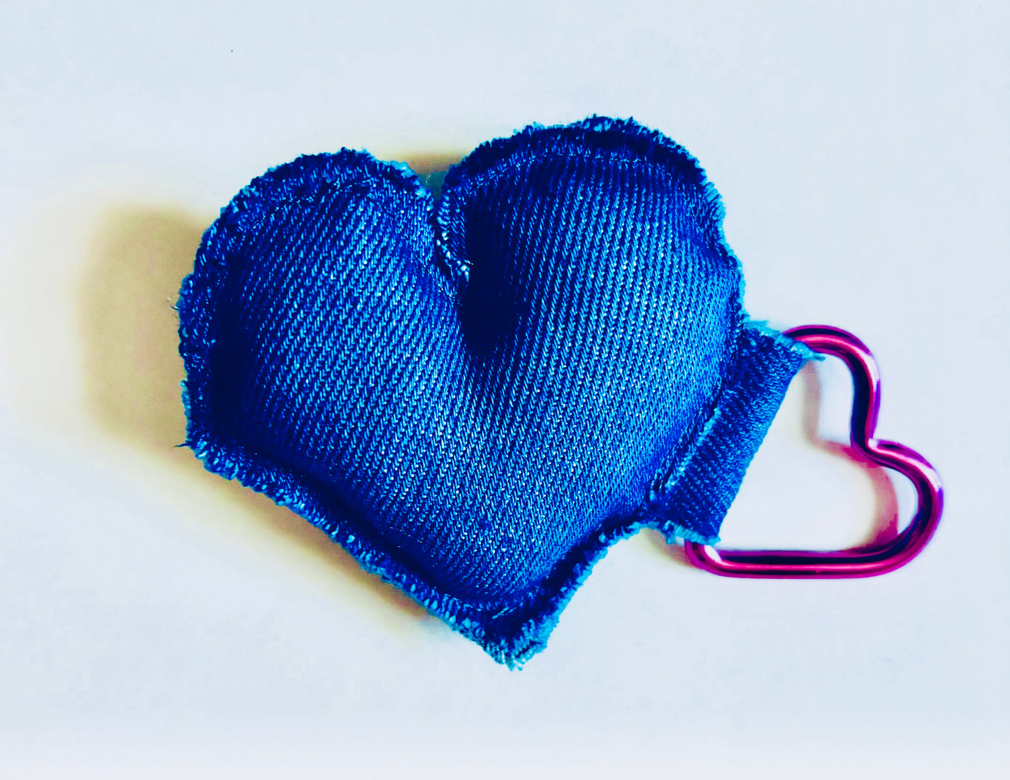 Denim Heart Bag Charms