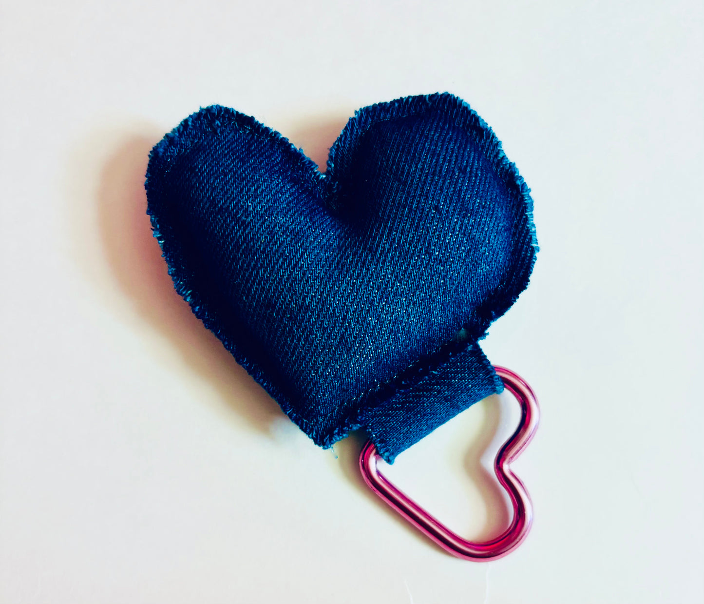 Denim Heart Bag Charms